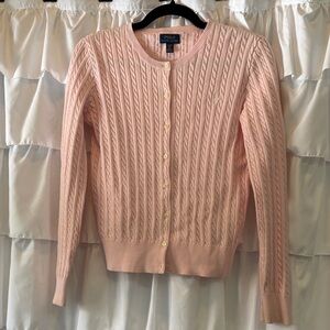Polo by Ralph Lauren Light Pink Cable Knit Cardigan